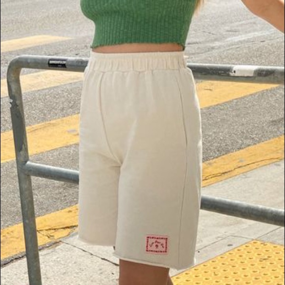 Lisa Say Gah Organic Terry Cream Shorts